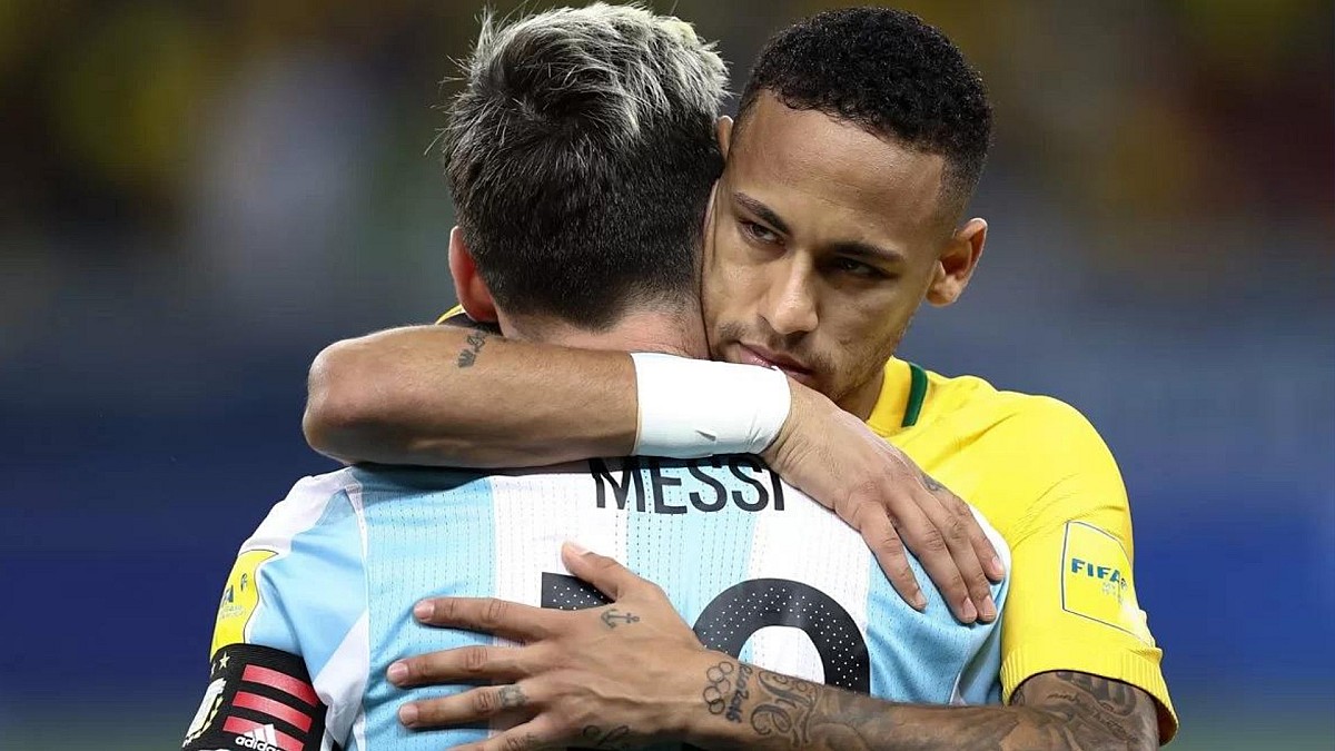 Neymar Jr. parabeniza Messi e Argentina pelo título da Copa 