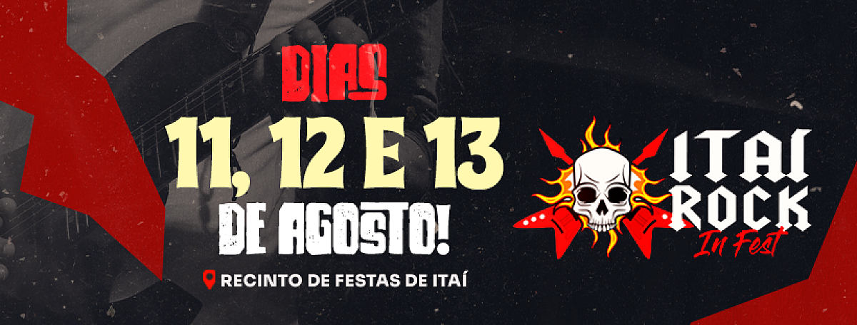Itaí Rock In Fest abre inscrições para bandas da região participarem do evento