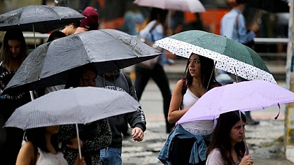 Frente fria derruba temperaturas nas regiões Sudeste e parte do Centro-Oeste