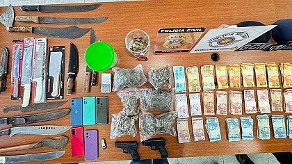 Operação policial em Taquarituba resulta em apreensões de drogas e prisões